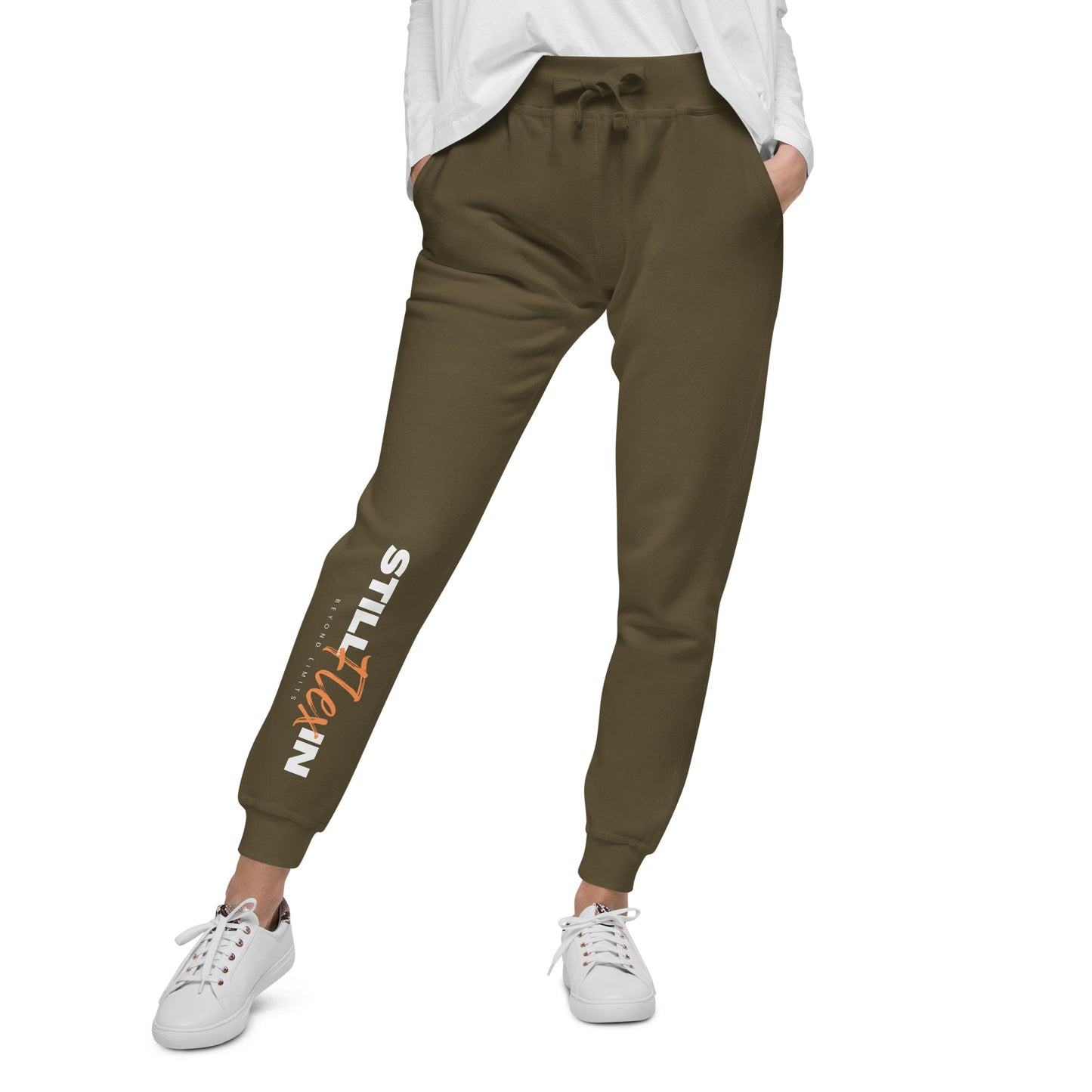 Orange Beyond Limits fleece sweatpants